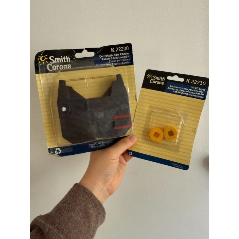 Genuine Smith Corona Typewriter K22200 Correctible Ribbon K22210 Lift-Off Tapes